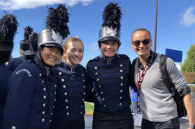 Group of people celebrating on stage