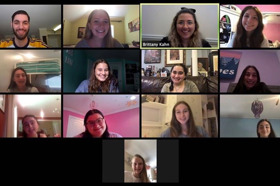 Group of people celebrating on stage