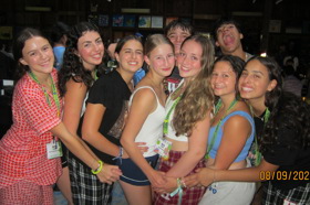 Group of people celebrating on stage