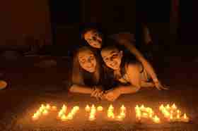 Group of people celebrating on stage