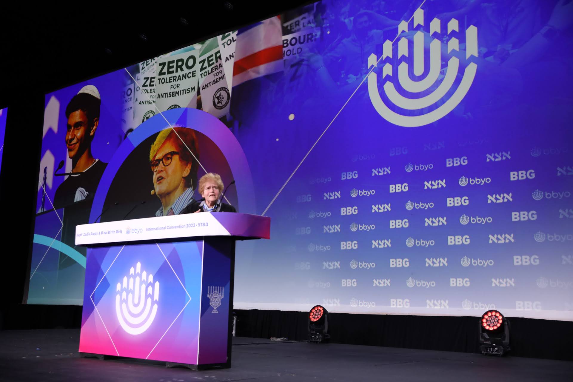 Group of people celebrating on stage