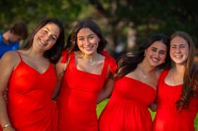 Group of people celebrating on stage