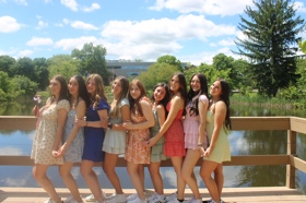 Group of people celebrating on stage