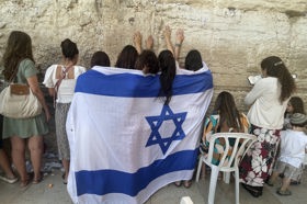 Group of people celebrating on stage