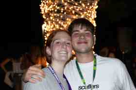 Group of people celebrating on stage