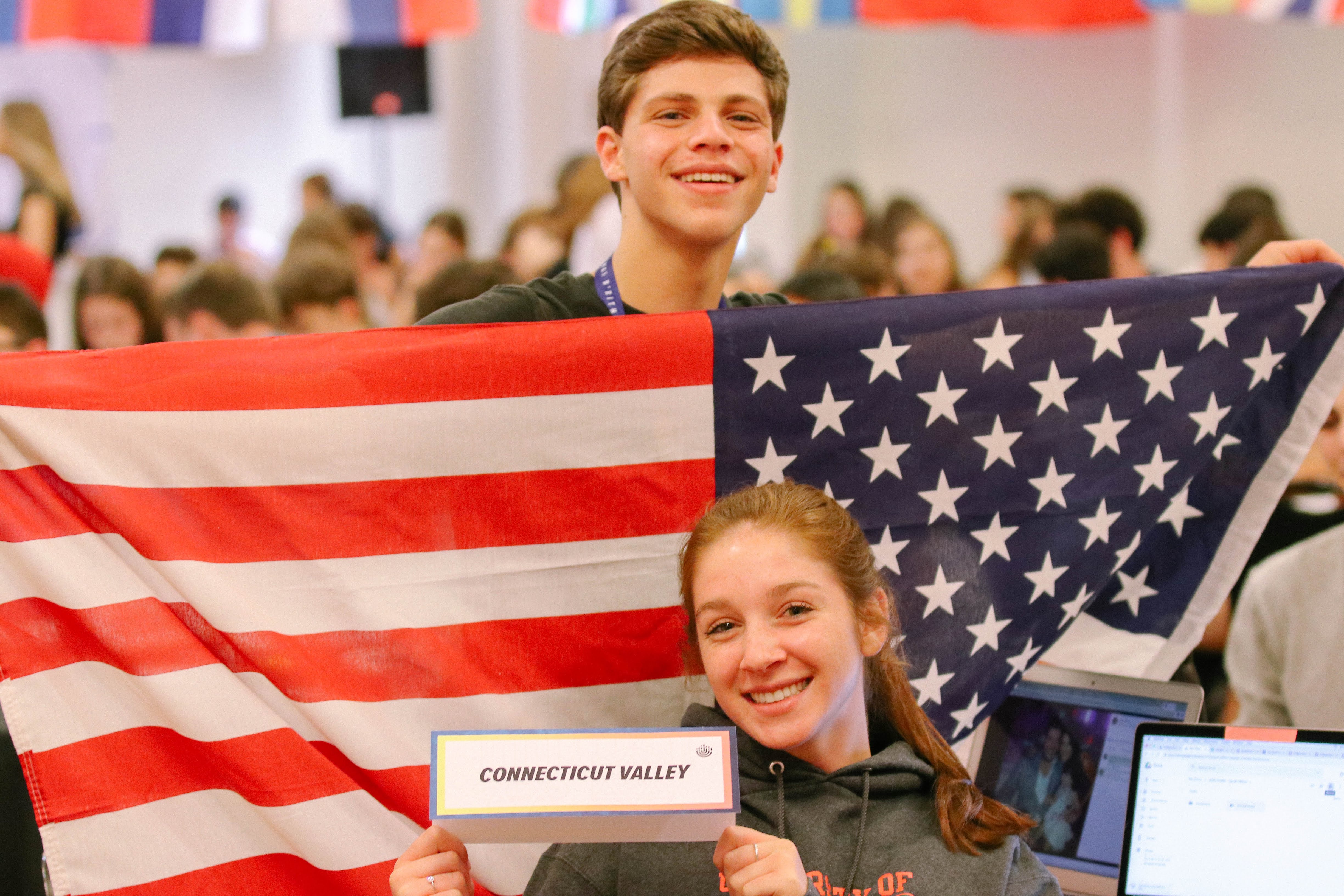 Group of people celebrating on stage