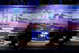 Group of people celebrating on stage