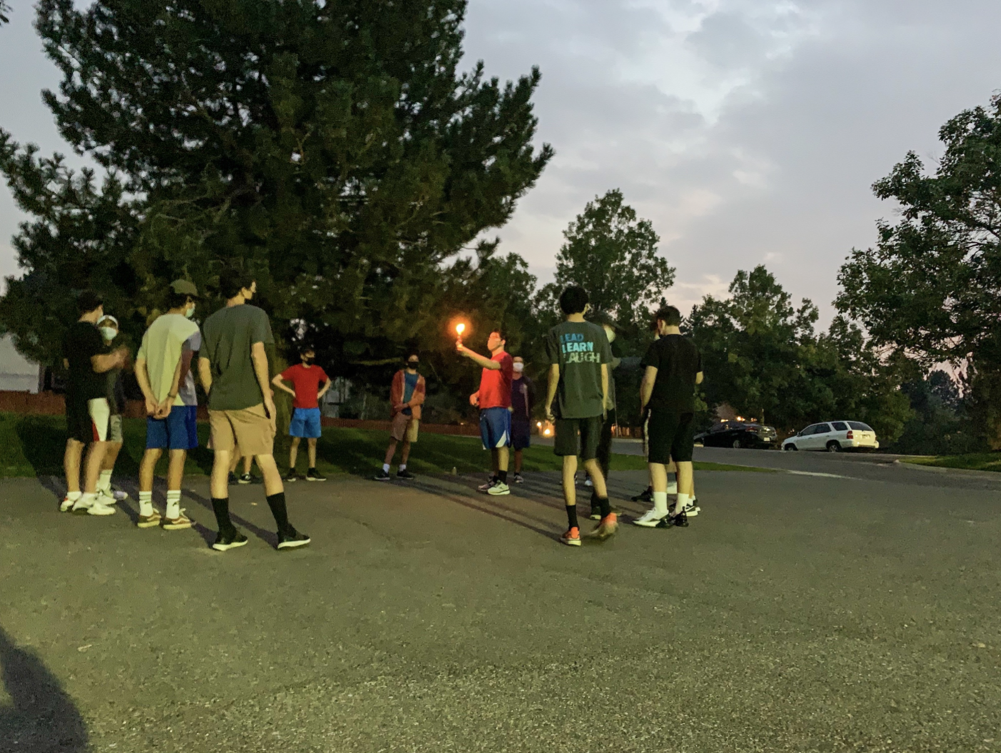 Group of people celebrating on stage