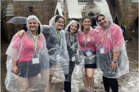 Group of people celebrating on stage