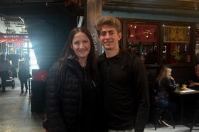 Group of people celebrating on stage