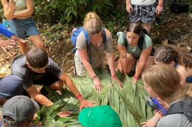 Group of people celebrating on stage
