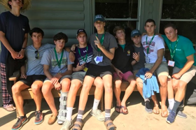 Group of people celebrating on stage