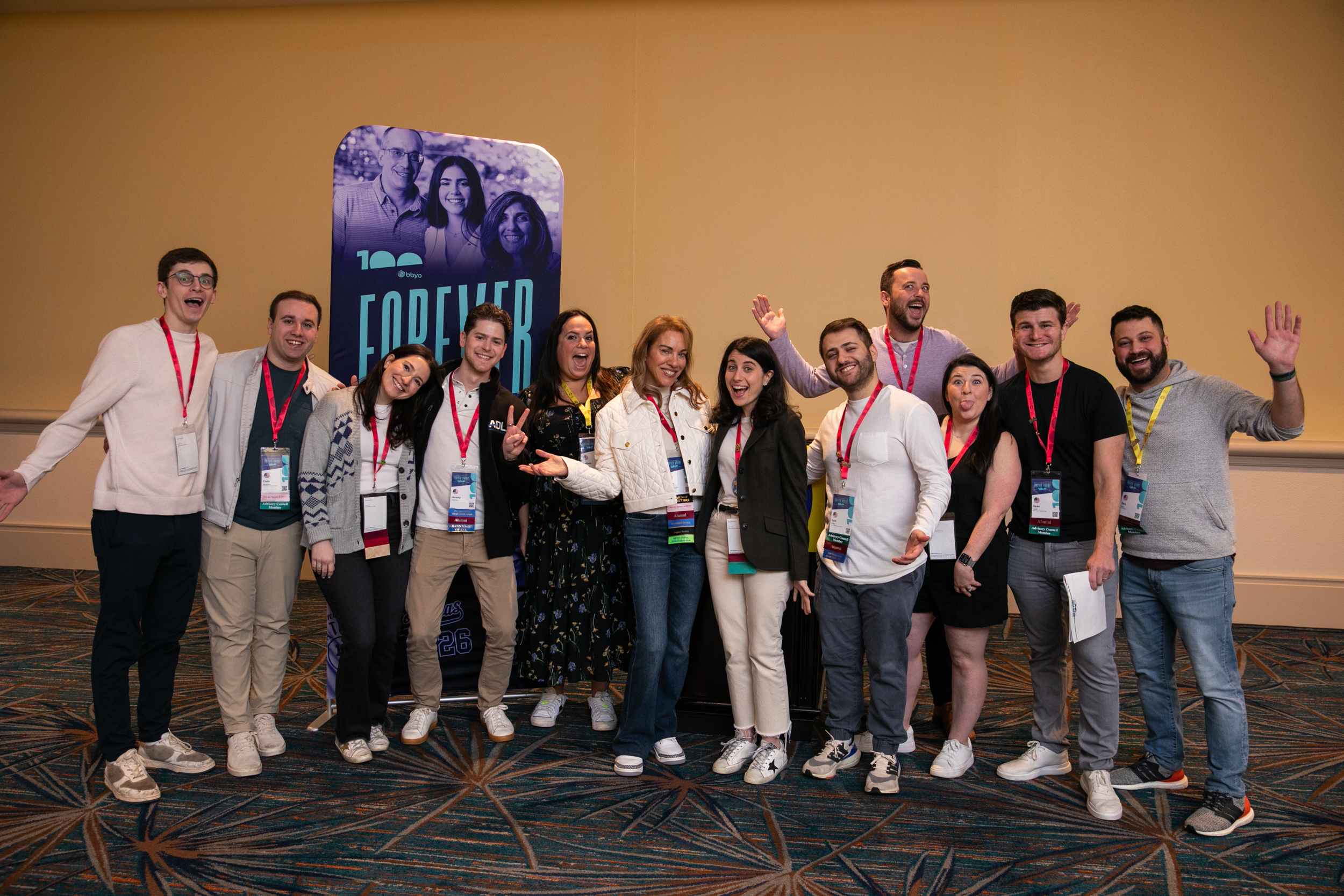 Group of people celebrating on stage