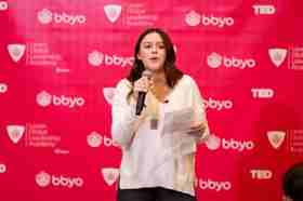 Group of people celebrating on stage