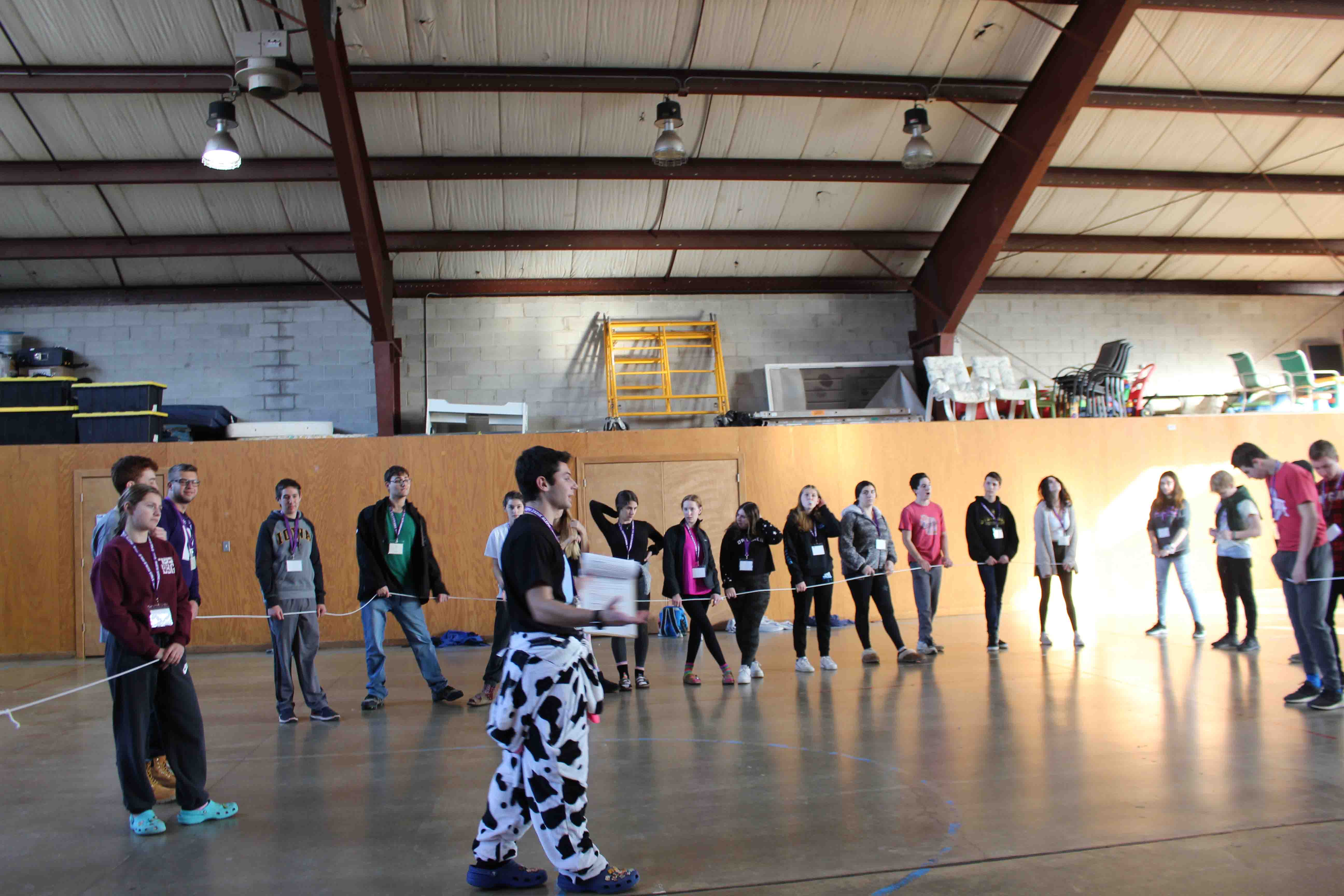 Group of people celebrating on stage