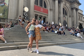 Group of people celebrating on stage