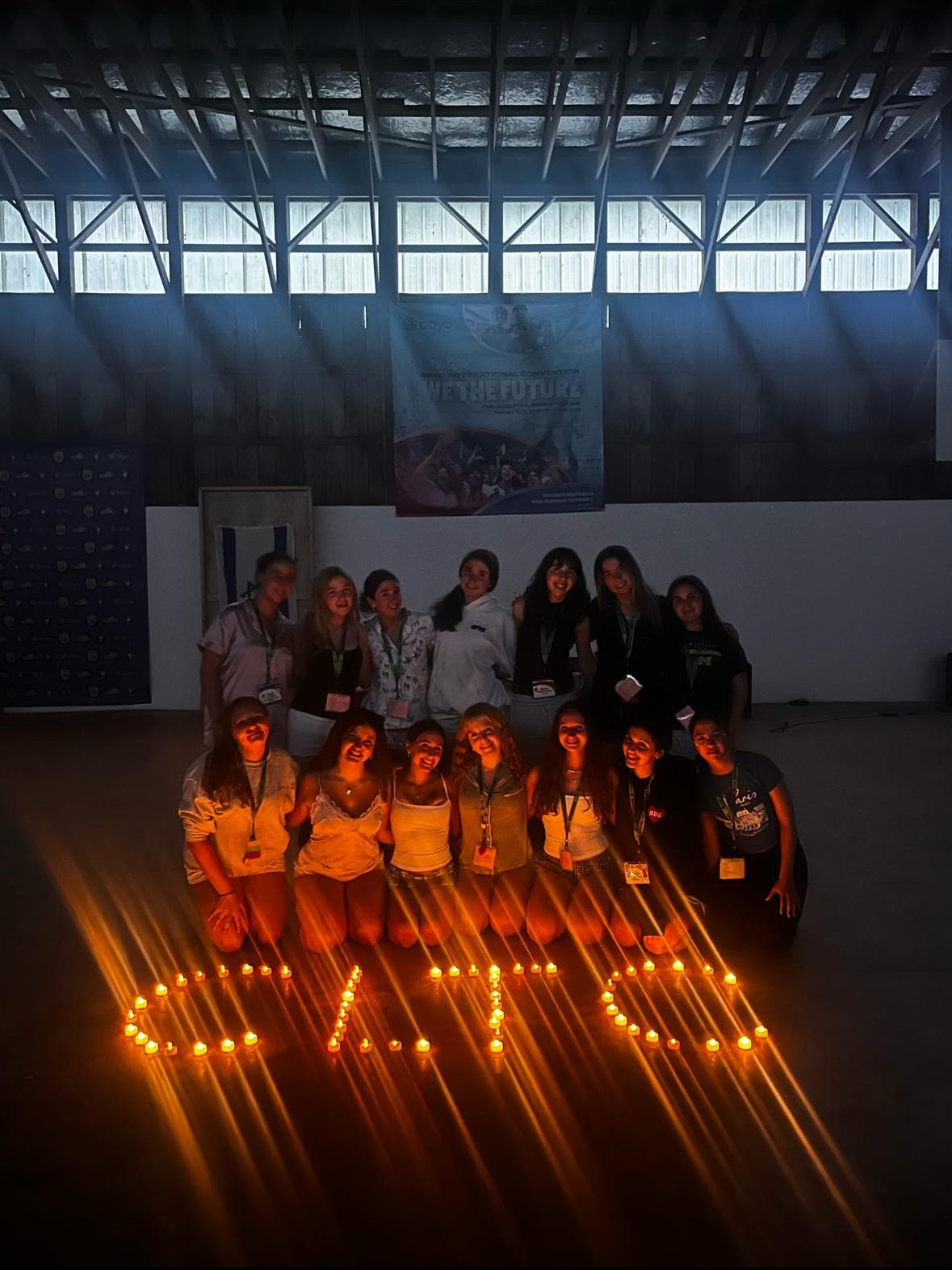 Group of people celebrating on stage