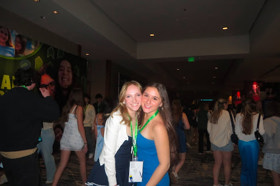 Group of people celebrating on stage