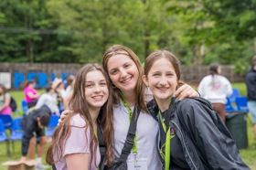 Group of people celebrating on stage