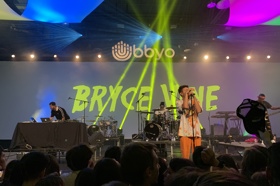 Group of people celebrating on stage