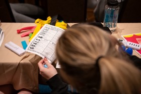 Group of people celebrating on stage
