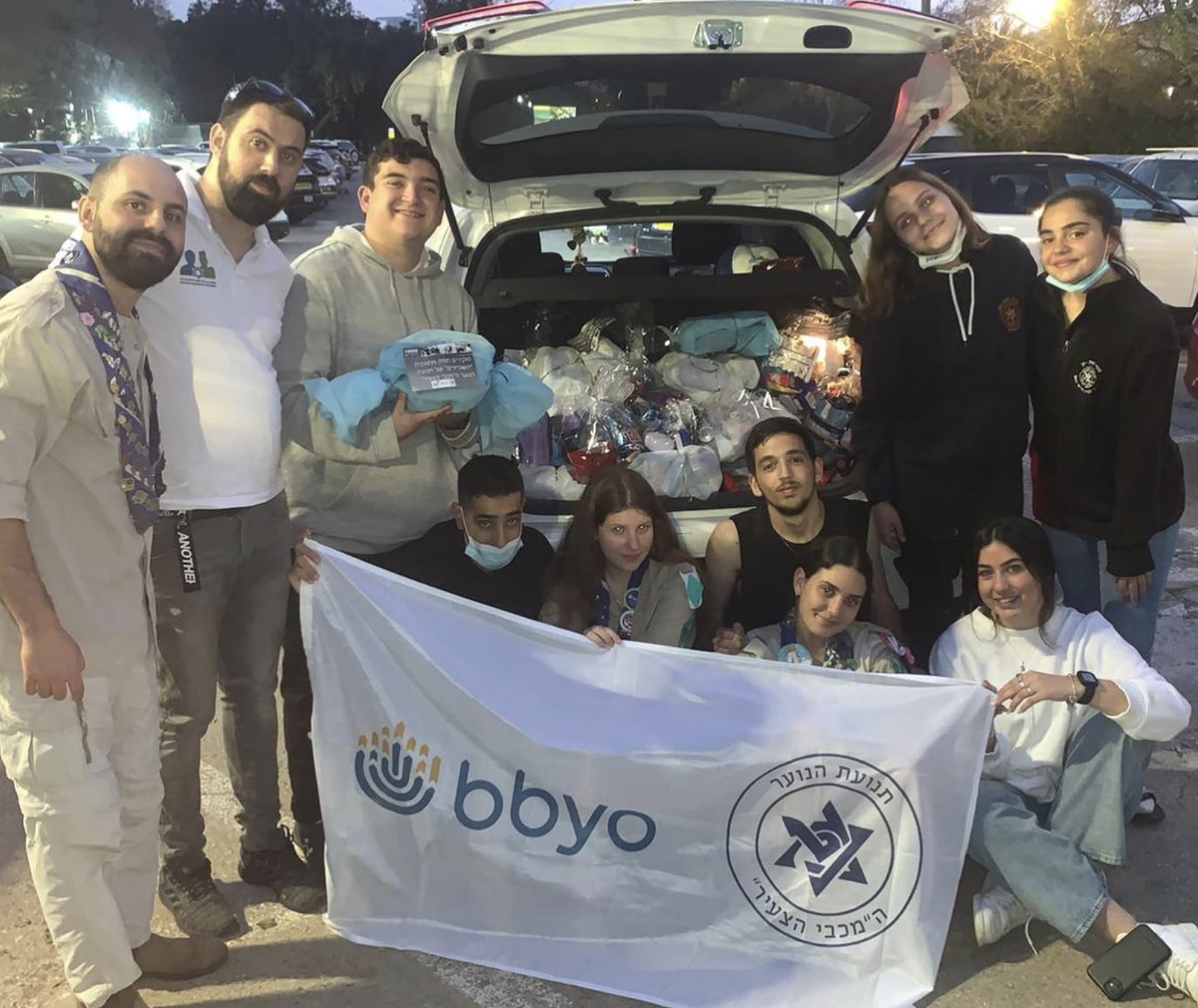 Group of people celebrating on stage