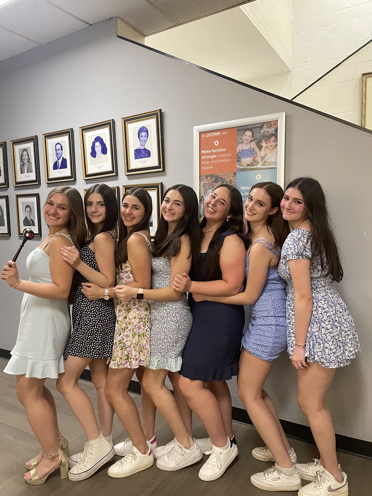 Group of people celebrating on stage