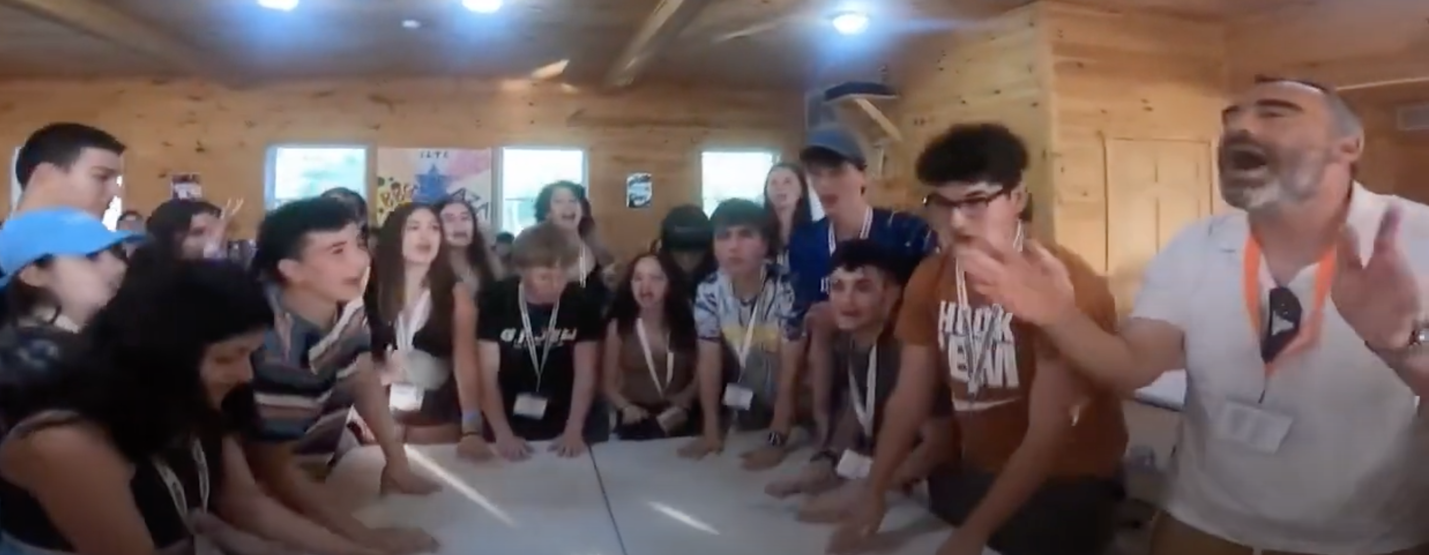 Group of people celebrating on stage