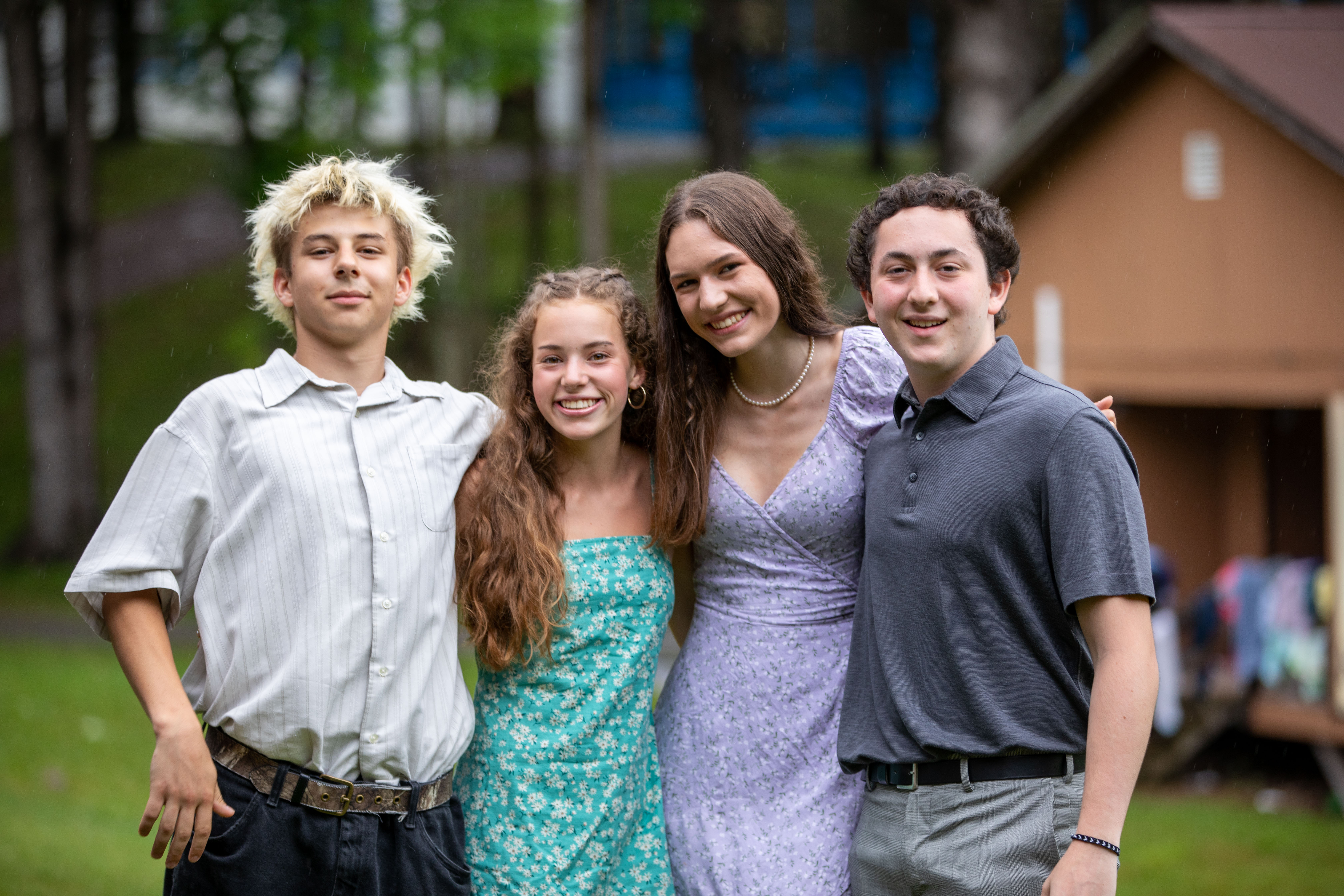 Group of people celebrating on stage