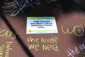 Group of people celebrating on stage