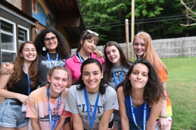 Group of people celebrating on stage