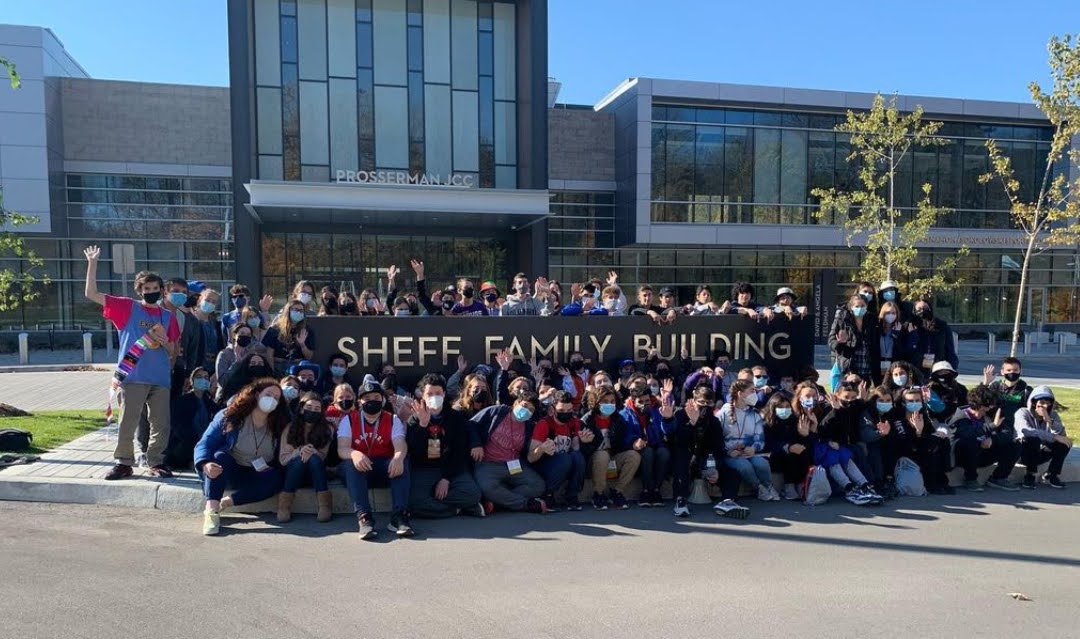 Group of people celebrating on stage
