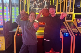 Group of people celebrating on stage