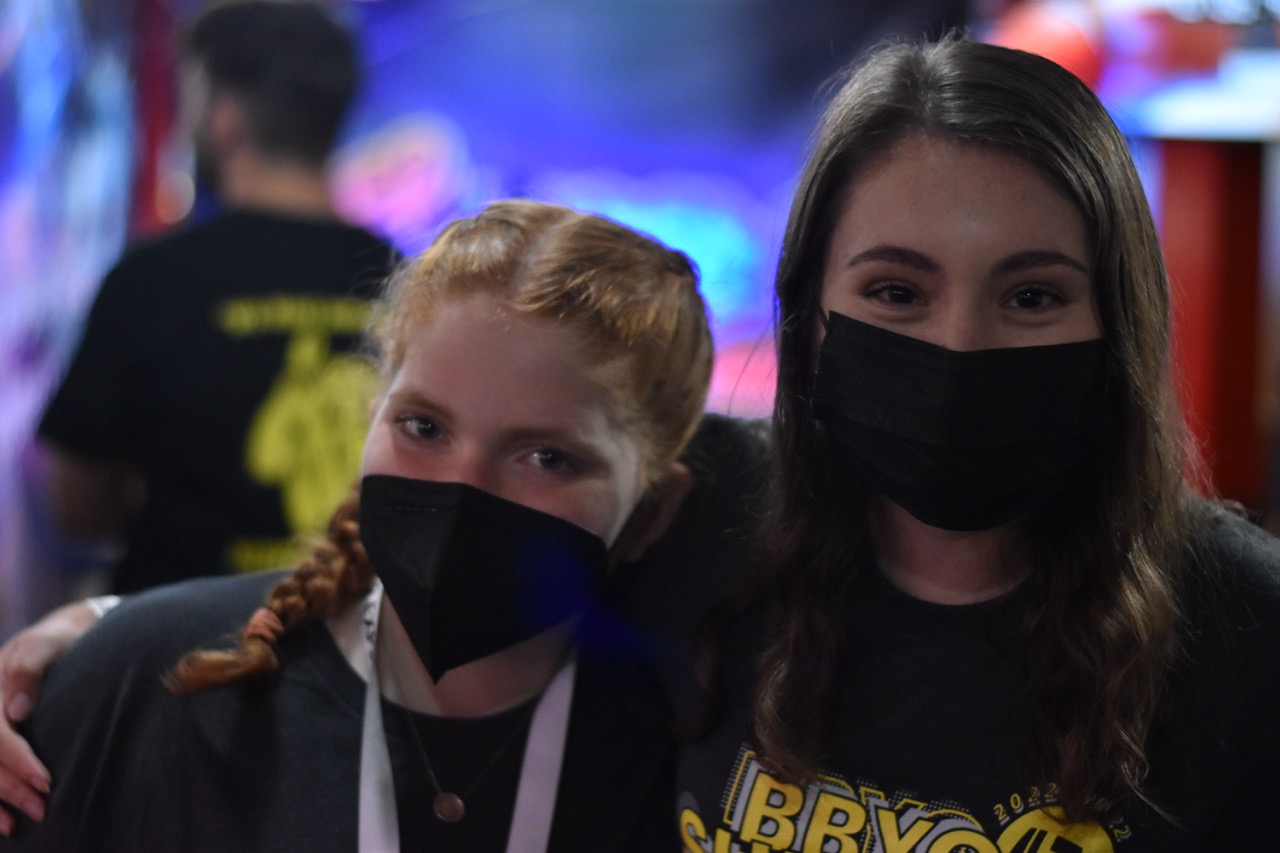 Group of people celebrating on stage