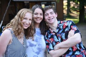 Group of people celebrating on stage