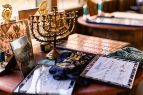 Group of people celebrating on stage