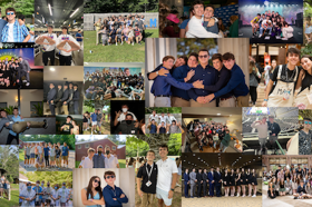 Group of people celebrating on stage