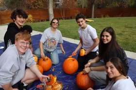 Group of people celebrating on stage