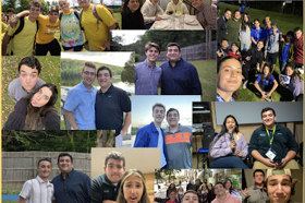 Group of people celebrating on stage